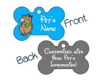 Gus Gus | Disney Cinderella 2-Sided Pet Id Dog Tag | Personalized for Your Pet