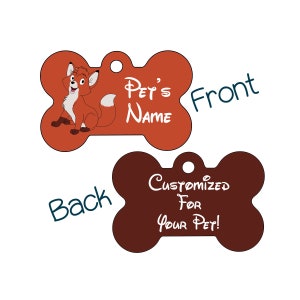 Tod | Disney Fox and the Hound | 2-Sided Pet Id Dog Tag Personalized for your Pet