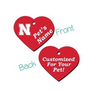 Nebraska Cornhuskers 2-Sided Pet Id Tag for Dogs & Cats | Officially Licensed | Personalized for Your Pet