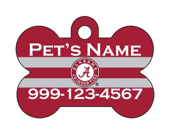 Alabama Crimson Tide Pet Id Dog Tag | Officially Licensed | Personalized for Your Pet