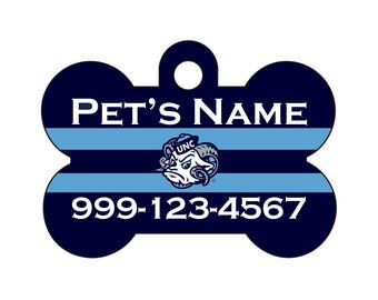 UNC Tar Heels Pet Id Dog Tag | Officially Licensed | Personalized for Your Pet