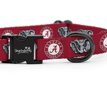 Alabama Crimson Tide Adjustable Collar for Dogs & Cats | Officially  Licensed | Fits all Pets!