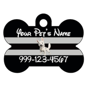 Disney Bolt Pet Id Dog Tag Personalized w/ Your Pet's Name and Number