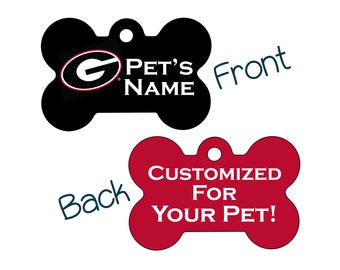 Georgia Bulldogs 2-Sided Pet Id Dog Tag | Officially Licensed | Personalized for Your Pet