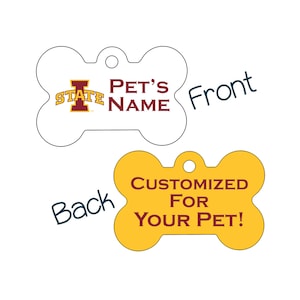 Iowa State Cyclones 2-Sided Pet Id Dog Tag | Officially Licensed | Personalized for Your Pet
