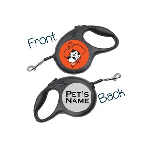 Oklahoma State Cowboys / Correa retráctil para pasear perros / Con licencia oficial / Personalizada para su mascota