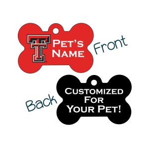 Texas Tech Red Raiders 2-Sided Pet Id Dog Tag | Officially Licensed | Personalized for Your Pet
