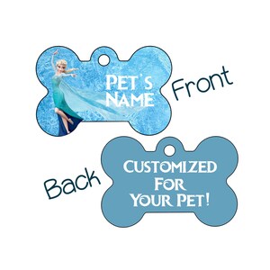 Elsa | Disney 2-Sided Pet Id Dog Tag | Personalized for Your Pet