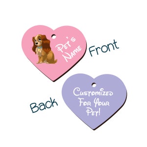 Lady | Disney 2-Sided Pet Id Tag for Dogs & Cats | Personalized for Your Pet