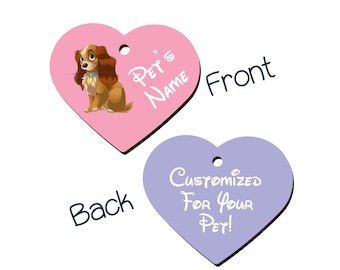Lady | Disney 2-Sided Pet Id Tag for Dogs & Cats | Personalized for Your Pet