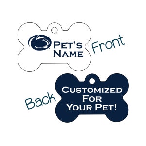 Penn State Nittany Lions 2-zijdige Pet Id Dog Tag | Officieel gelicentieerde | Gepersonaliseerd voor uw huisdier