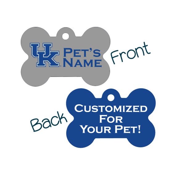 College Pet Tags Pet Tag Dog Collar Necklace University of Kentucky Wildcats Dog Tag 
