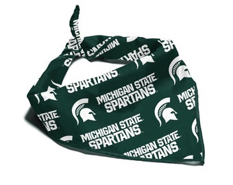 Michigan State Spartans NCAA Bandana for Dogs & Cats | Fits Pets of all Sizes | Officially Licensed | Makes a Great Gift