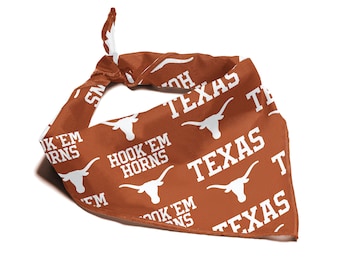 Texas Longhorns NCAA Bandana for Dogs & Cats | Officially Licensed | Fits Pets of all Sizes | Makes a Great Gift