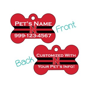 Nebraska Cornhuskers 2-Sided Pet Id Dog Tag | Officially Licensed | Personalized for Your Pet