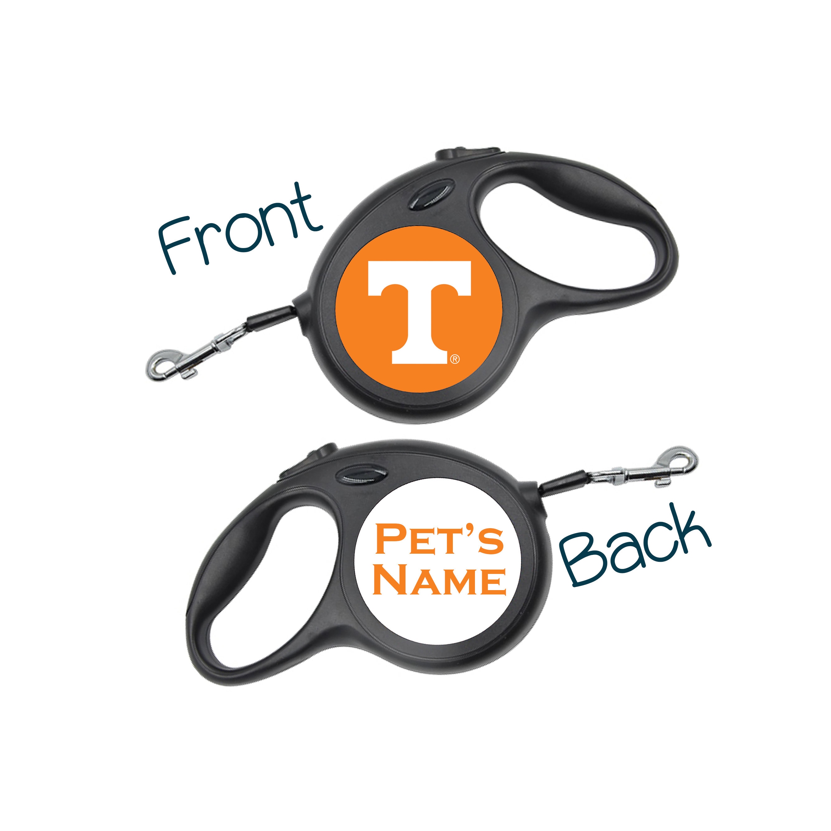 Tennessee Volunteers Retractable Dog Walking Leash | Officially Licensed Personalized For Your Pet