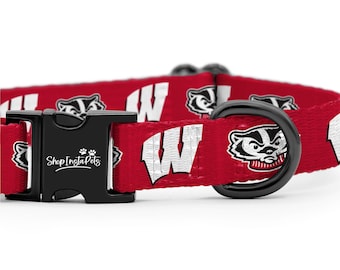All Star Dogs Wisconsin Badgers Hundehalsband Mit Schleife – Größe S Für Kleine Hunde