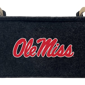 Ole Miss Rebels Officially Licensed Basket | Great for Home Decor & Dog Toys