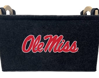 Ole Miss Rebels Officially Licensed Basket | Great for Home Decor & Dog Toys