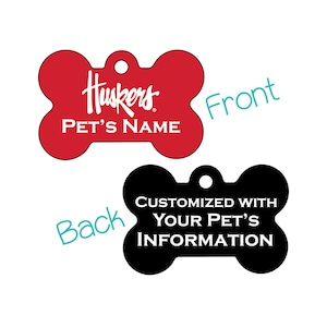 Nebraska Cornhuskers 2-Sided Pet Id Dog Tag | Officially Licensed | Personalized for Your Pet