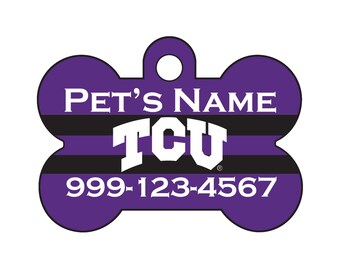 TCU Horned Frogs Pet Id Dog Tag | Officially Licensed | Personalized for Your Pet
