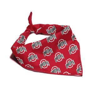 Ohio State Buckeyes NCAA Bandana for Dogs & Cats | Officially Licensed | Fits Pets of all Sizes | Makes a Great Gift