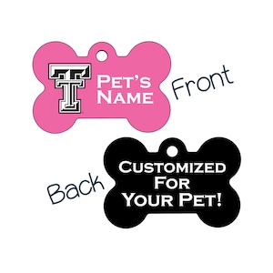 Texas Tech Red Raiders 2-Sided Pet Id Dog Tag | Officially Licensed | Personalized for Your Pet