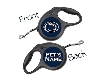 Penn State Nittany Lions Retractable Dog Walking Leash | Officially Licensed | Personalized for Your Pet
