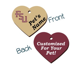 Florida State Seminoles 2-Sided Pet Id Tag for Dogs & Cats | Officially Licensed | Personalized for Your Pet