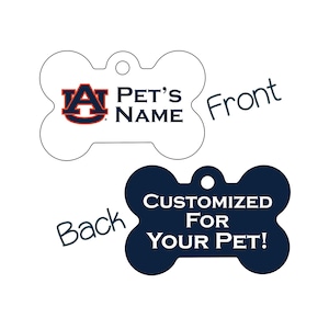 Auburn Tigers 2-Sided Pet Id Dog Tag | Officially Licensed | Personalized for Your Pet