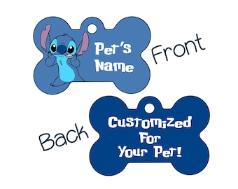 Stitch | Disney 2-Sided Pet Id Dog Tag | Personalized for Your Pet