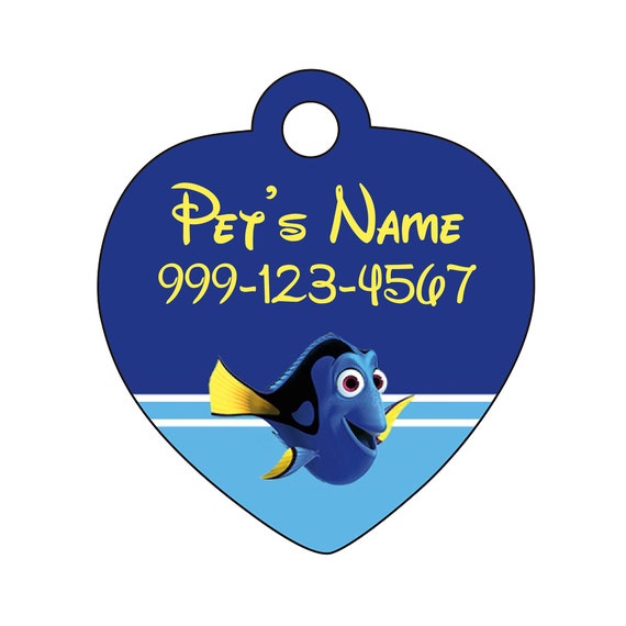 Dory Disney Pet Id Tag for Dogs and Cats Personalized W/ | Etsy