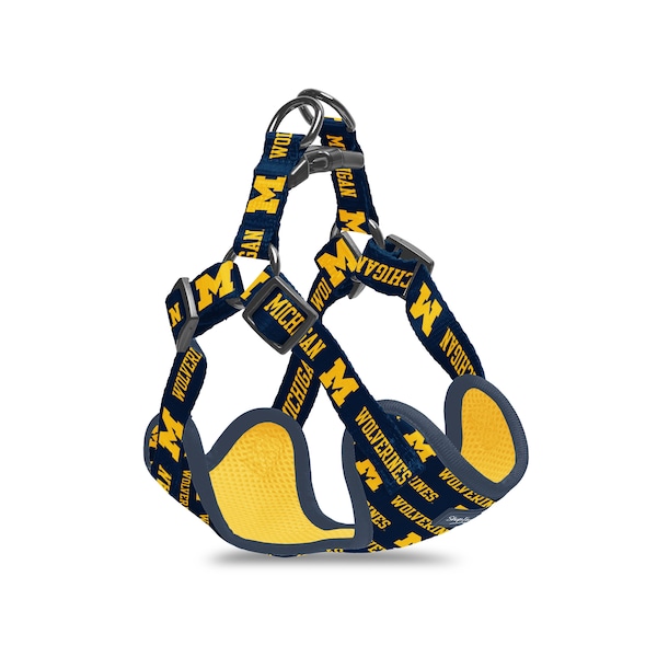 Michigan Wolverines Adjustable Step-In Dog Harness | Officially Licensed