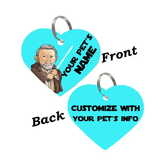 Disney Star Wars Obi Wan Kenobi Pet Id Dog Tag Personalized w// Name /& Number