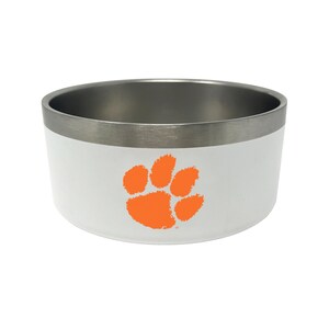 Clemson Tigers Stainless Steel Dog Food & Water Bowl - 32oz