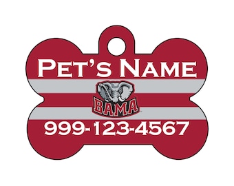 Alabama Crimson Tide Pet Id Dog Tag | Officially Licensed | Personalized for Your Pet