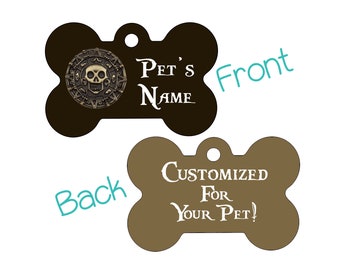 Pirates of the Caribbean | 2-Sided Pet Id Dog Tag | Personalized for Your Pet