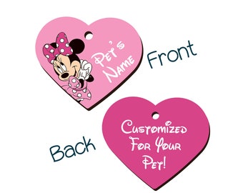 Minnie Mouse / Disney 2-Sided Pet Id Tag for Dogs & Cats / Personalized for Your Pet