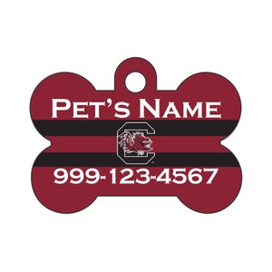 South Carolina Gamecocks Pet Id Dog Tag | Officially Licensed | Personalized for Your Pet
