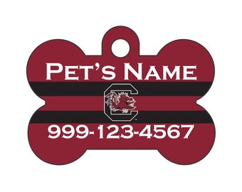 South Carolina Gamecocks Pet Id Dog Tag | Officially Licensed | Personalized for Your Pet