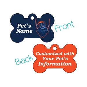 Virginia Cavaliers 2-zijdige Pet Id Dog Tag | Officieel in licentie gegeven | Gepersonaliseerd voor uw huisdier