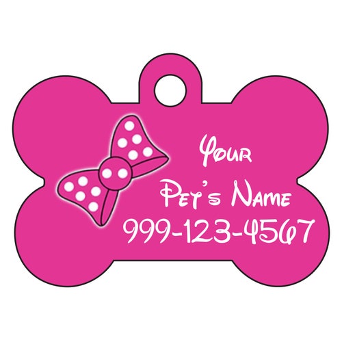 Disney Mickey Mouse Pet Id Dog Tag Personalized W/ Your Etsy
