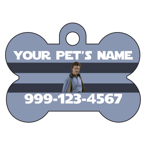 Disney Star Wars Lando Calrissian Pet Id Dog Tag Personalized w/ Your Pet's Name and Number