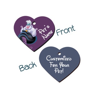 Ursula | Disney 2-Sided Pet Id Tag for Dogs & Cats | Personalized for Your Pet