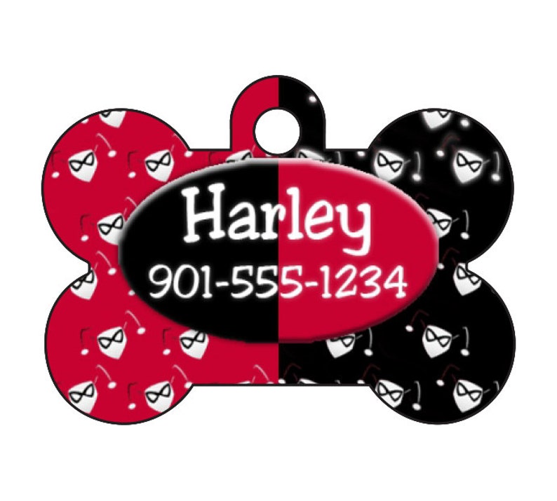 Harley Quinn Pet Id Dog Tag Personalized w/ Your Pet's Etsy