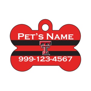 Texas Tech Red Raiders Pet Id Dog Tag | Officially Licensed | Personalized for Your Pet