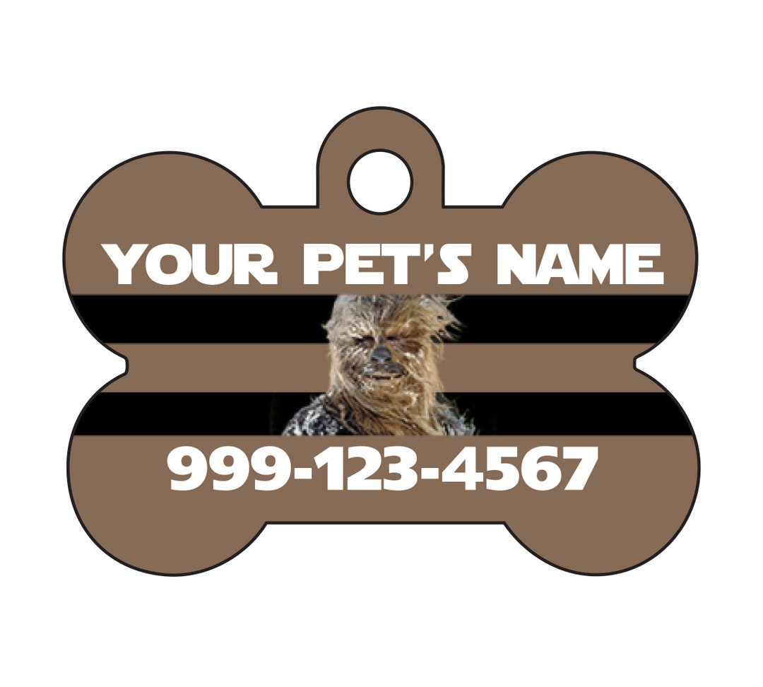 Disney Star Wars Chewbacca Pet Id Dog Tag Personalized W Your Pet s Name Number Etsy UK
