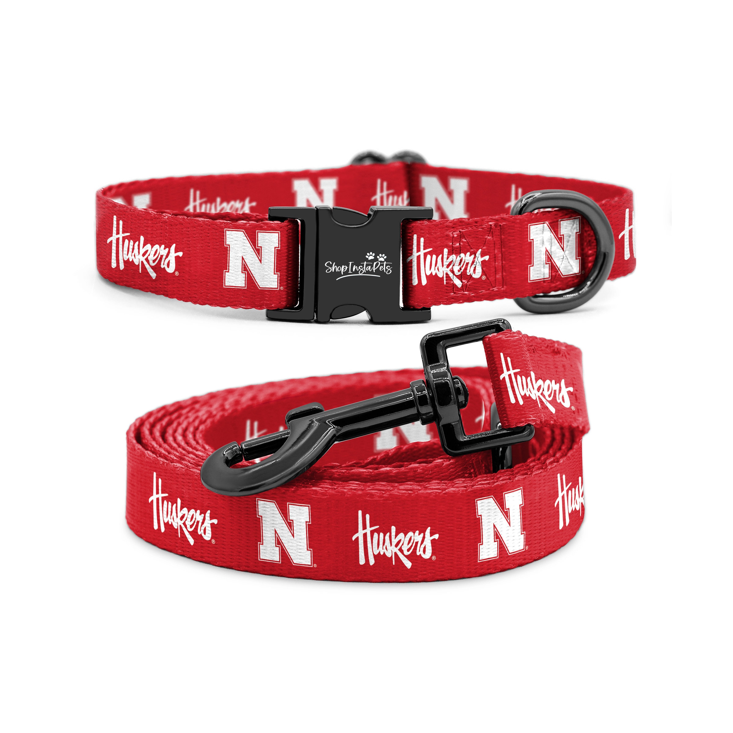 Nebraska Cornhuskers Adjustable Dog Collar & Leash Set | Officially Licensed Fits All Pets
