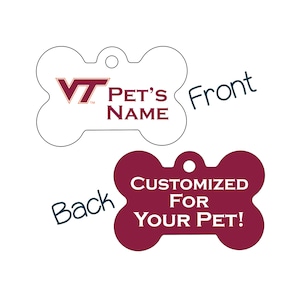 Virginia Tech Hokies 2-Sided Pet Id Dog Tag | Officially Licensed | Personalized for Your Pet
