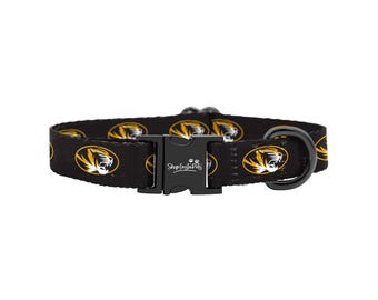 Missouri Tigers Adjustable Pet Collar | Officially Licensed | Fits Dogs & Cats of all Sizes!